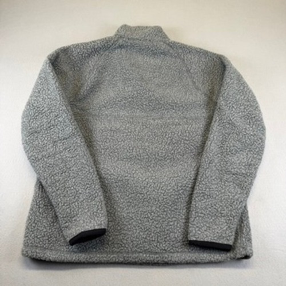 Carhartt Womens Gray Sherpa Fleece Pullover Medium Relaxed Fit Quarter Snap - Picture 5 of 13